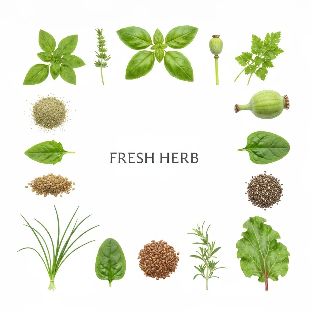 Verschiedene Pflanzenkomponenten